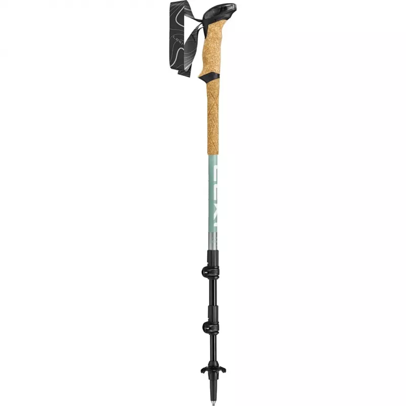 Trekkingstokken Leki Makalu Lite verstelbaar 90–125 cm, grijs-groen