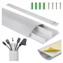 Aluminium kabelgoot MACLEAN MC-814 S, zilver – opbouw kabelgoot
