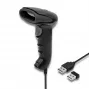 Handbarcodescanner QOLTEC 50868 — 1D/2D-laserscanner, USB bekabeld & draadloos, werkafstand 600 mm, zwart