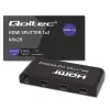 Qoltec 51797 actieve HDMI-splitter 2 x HDMI 4K x 2K | 6 Gb/s | 60 Hz