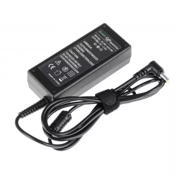 Voeding Green Cell AD01P — 60 W, 19 V 3,42 A, laptopvoeding voor binnen, zwart