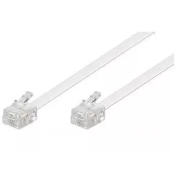 Telefoonkabel Microconnect MPK191W RJ-11 standaard 15 m wit