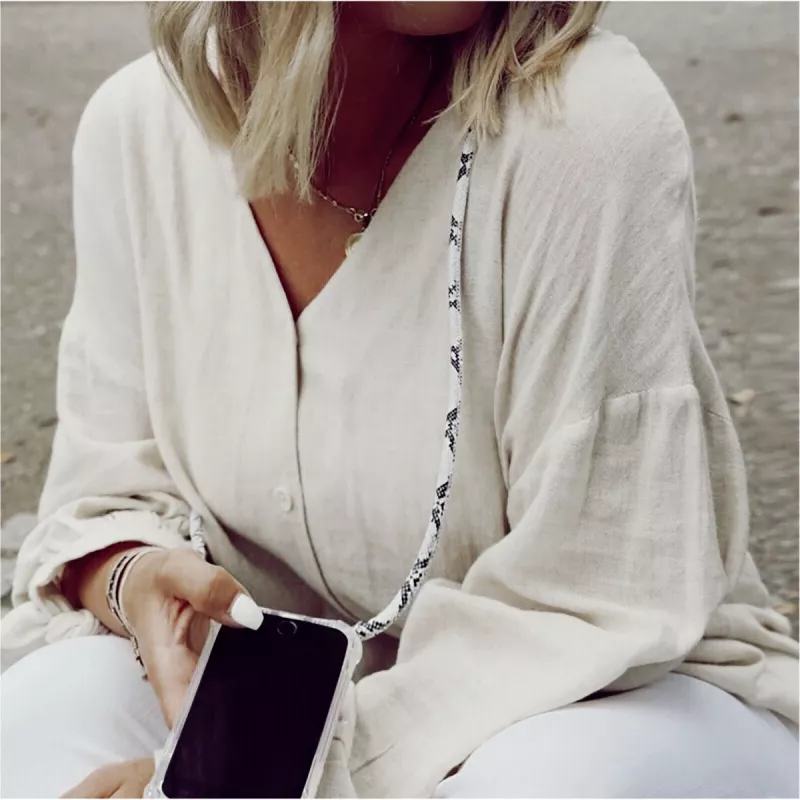 Hanger Lookabe Snake Edition voor iPhone X/Xs — zilveren hanger-accessoire
