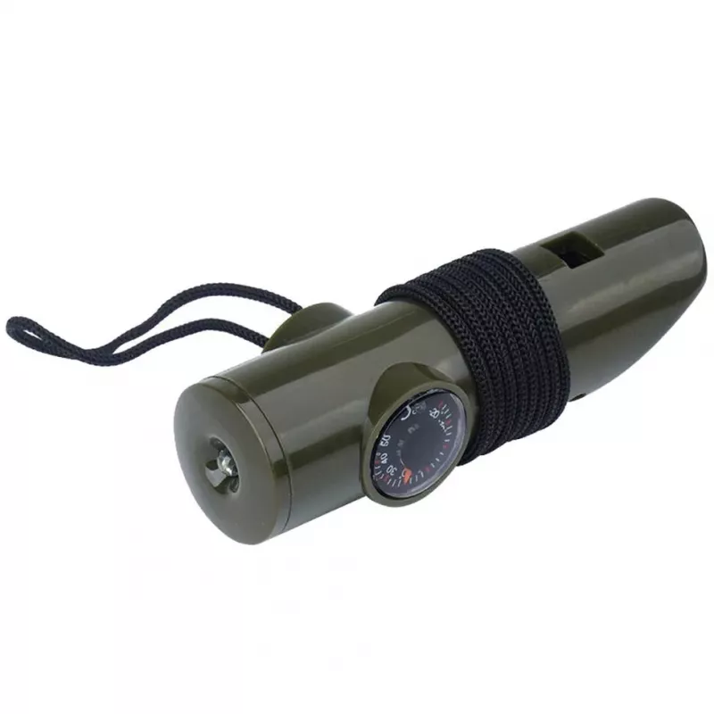 Mil-Tec SP.22073 overlevingsfluitje 6-in-1, olijfgroen