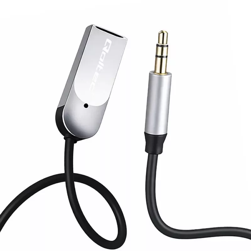 Draadloze audio-ontvanger-adapter QOLTEC HiFi BT6.0 2xRC – Bluetooth-audio-ontvanger voor luidsprekers en autoradio
