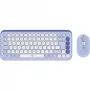 Logitech POP Icon Combo - toetsenbord-en-muisset - draadloos - Bluetooth LE - QWERTY - US International - lila, off-white (920-013078)