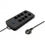 Overspanningsbeveiliging Qoltec 50161 zwart 8 AC-stopcontacten 230 V