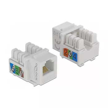 Keystone-module DeLOCK 86498 plat wit RJ-12