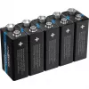 Ansmann 1505-0002 - wegwerpbatterij - lithium - 9 V - 5 stuks - zwart - -40 - 60 °C