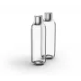 Carbonisatiefles BRITA 118426 – 1 L glasfles met RVS dop, 287 mm hoogte, 2-pack