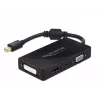 DeLOCK Mini DisplayPort 1.2 naar VGA HDMI DVI audio 4K passief zwart