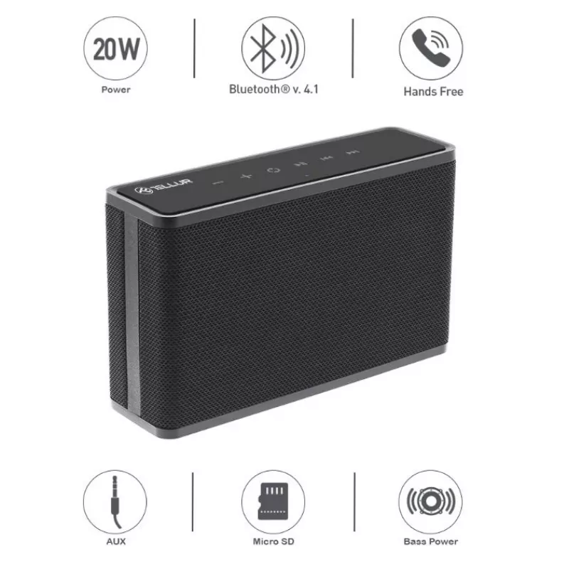 Draagbare luidspreker Tellur Bluetooth-luidspreker Apollo zwart