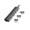 Alcasa HUB-C001A interfacehub USB Type-C 5000 Mbit/s antraciet