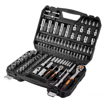 Dopsleutelset 1/4, 1/2, 110 stuks, CrV