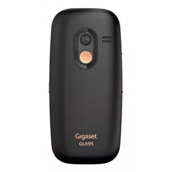 Seniorenmobiel Gigaset GL695 — 2,31 inch (5,87 cm) display, 240×320, single SIM, 4G, 2 MP camera, 1400 mAh, zwart