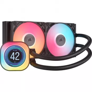 Luchtkoeler Corsair iCUE LINK TITAN 240 RX LCD 12 cm zwart 300–2100 RPM