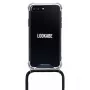 Telefoonhanger Lookabe voor iPhone 7/8 Plus — gouden ketting, zwart hoesje