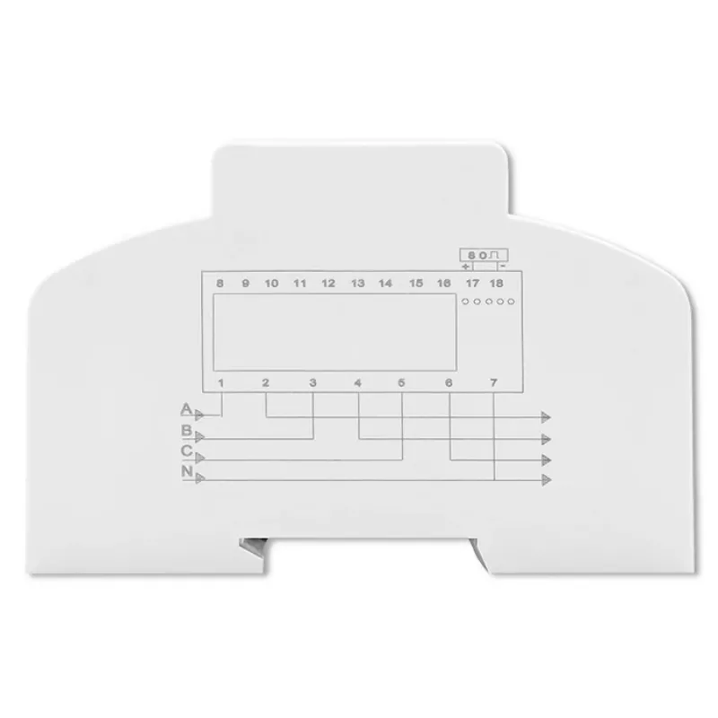 Qoltec driefasige bidirectionele elektronische meter | DIN-rail energieverbruiksmeter | 400V | 100A | LCD | 4P