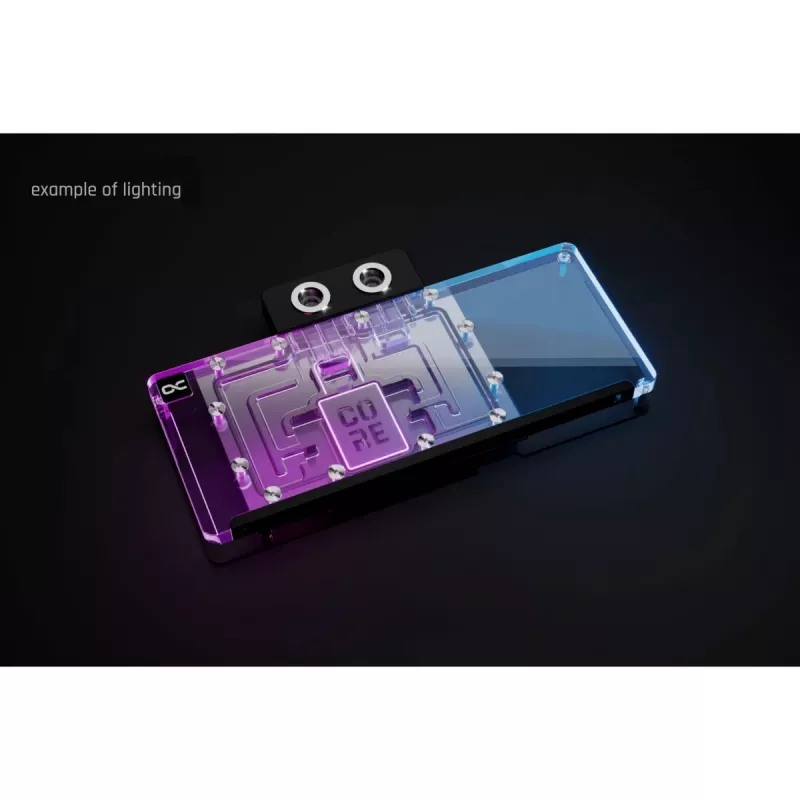 Koelblok Alphacool Core RX 9070 XT Mercury transparant chroom met backplate