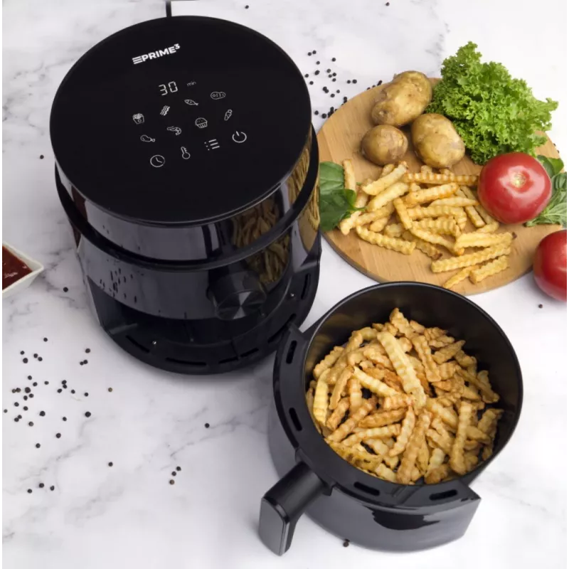Heteluchtfriteuse PRIME3 SAF31 – 2,5 L, 1200 W, heteluchtfriteuse zonder vet, zwart