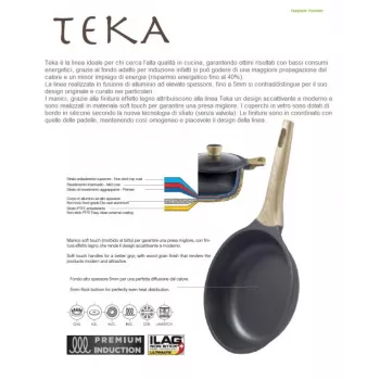 Allround pan Beper PE.005 rond zwart 24 cm