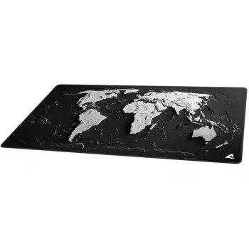 Gaming-muismat Sharkoon SKILLER SGP40 D14, world-map-ontwerp, zwart/wit, 1000 x 500 mm