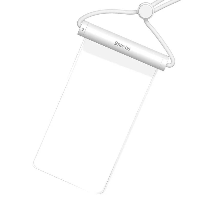 Waterdichte telefoonhoes Baseus AquaGlide met cilindrische schuifsluiting (wit)