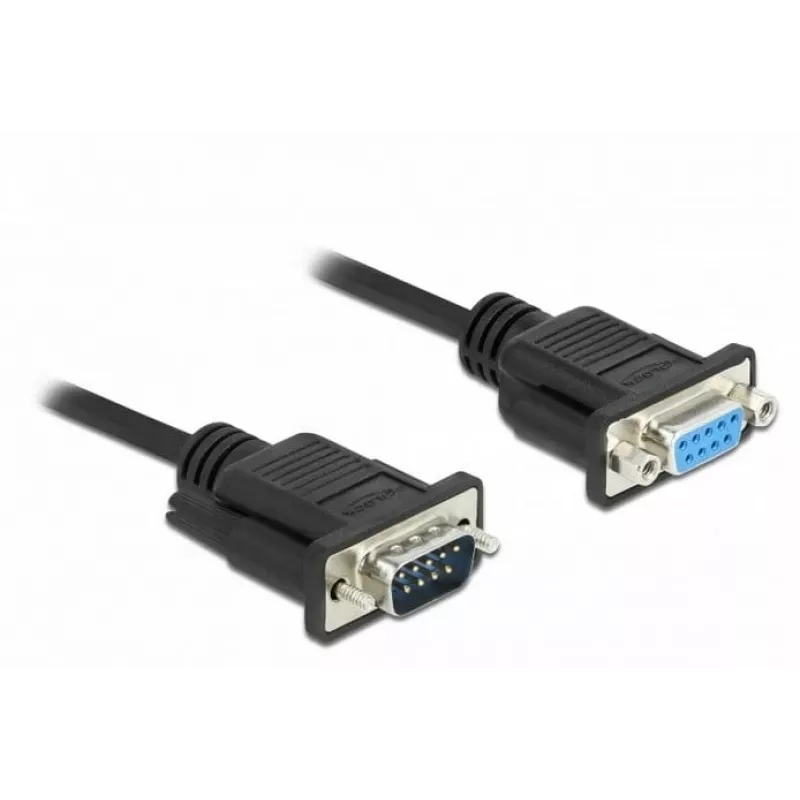Seriële kabel DeLOCK 86598 zwart 5m RS-232 Sub-D9