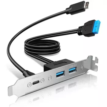 GrauGear Multi PCI-slotbeugel 1x USB-C 2x USB-A (G-AD-ETC2A-20G)