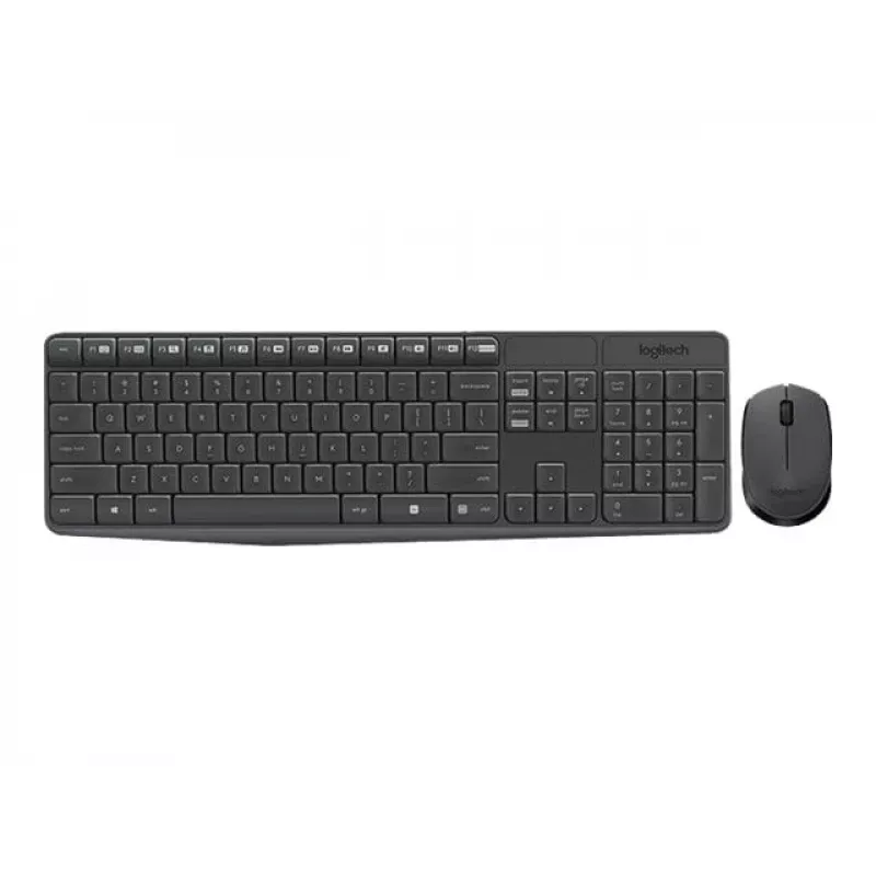 Logitech toetsenbord MK235 draadloos KBD+Muis grijs CZ