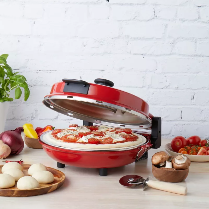 Pizzamaker Petra PT5666VDE Bella Pizza 1200 W antiaanbaklaag, tafel-pizzaoven