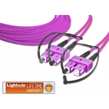 Lightwin LDP-50 SC-SC 2.0 OM4 glasvezelkabel 2 m magenta (LDP-50 SC-SC 2.0 OM4)