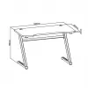 NanoRS RS120 gaming-computertafel, modern design, licht en stabiel (max. 50 kg belasting), zwart & oranje