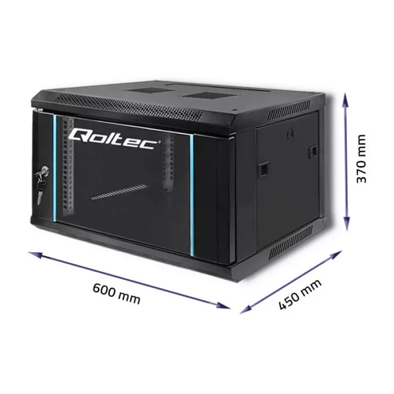 Qoltec 54462 RACK kast 19 | 6U | 600 x 370 x 450