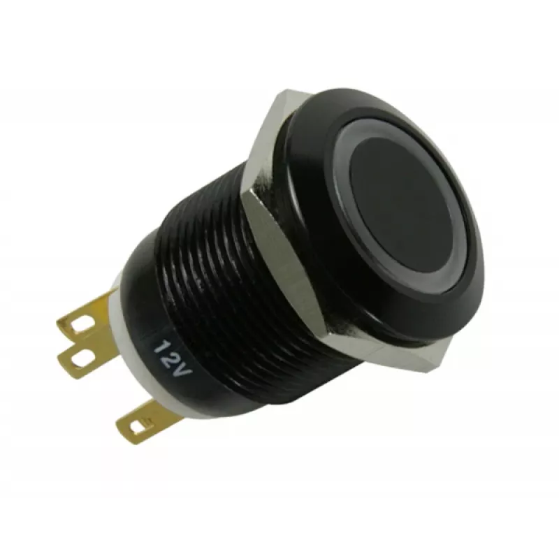 Lamptron LAMP-SW1913L-H vandaalbestendige schakelaar 19 mm, Blackline, groen