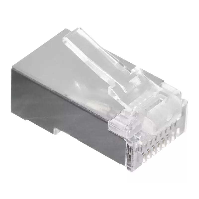 LANBERG RJ-45-stekker PLS-5000EZ, Cat5e, F/UTP (FTP), grijs, 100 stuks