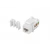 Keystone-module LANBERG KSU6-1090, Cat6 U/UTP plat, RJ-45 stekker naar LSA-bus, AWG 22/26, 14.5×16.1 mm, wit