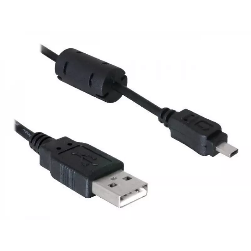 DeLOCK 82414 USB-kabel naar digitale camera-aansluiting (Nikon 8-pins UC-E6), 1,83 m, zwart