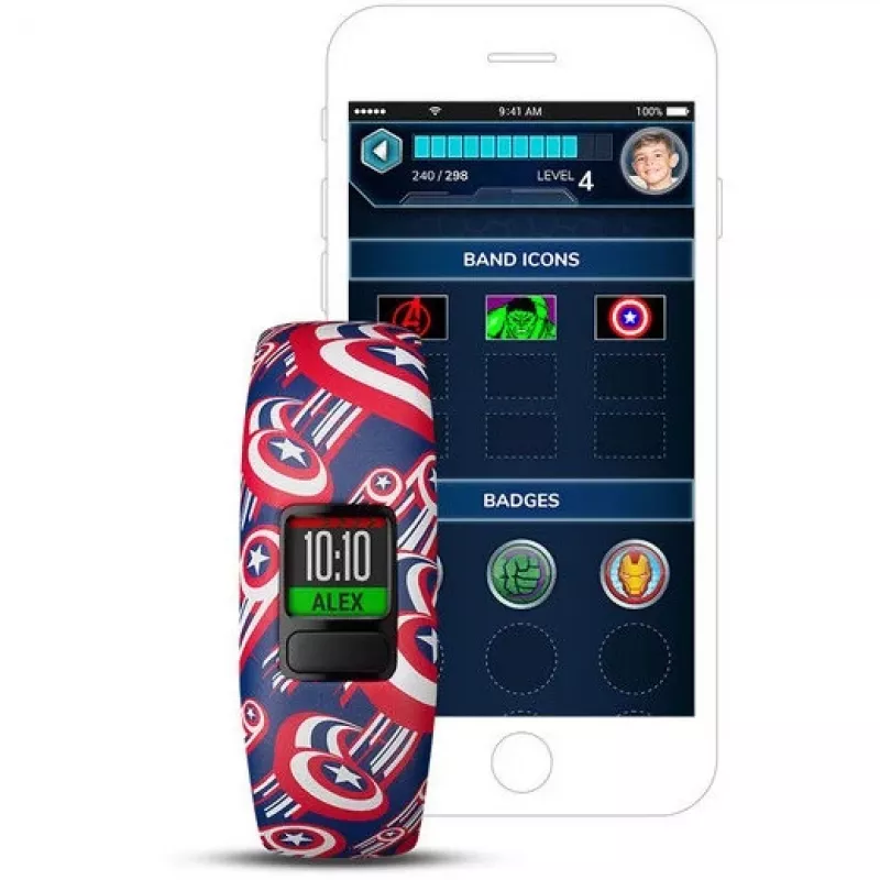 Garmin vivofit jr. 2 Marvel Captain America activiteitentracker voor kinderen