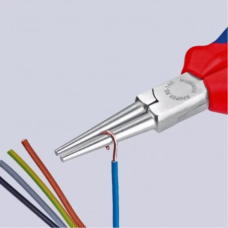KNIPEX 30 35 160 – platte punttang – 2,5 mm – 4,1 cm – staal – blauw/rood – 16 cm
