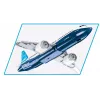 Bouwset Cobi Boeing 737-8 — 340 stukjes, aanbevolen leeftijd 7+, blauw en wit