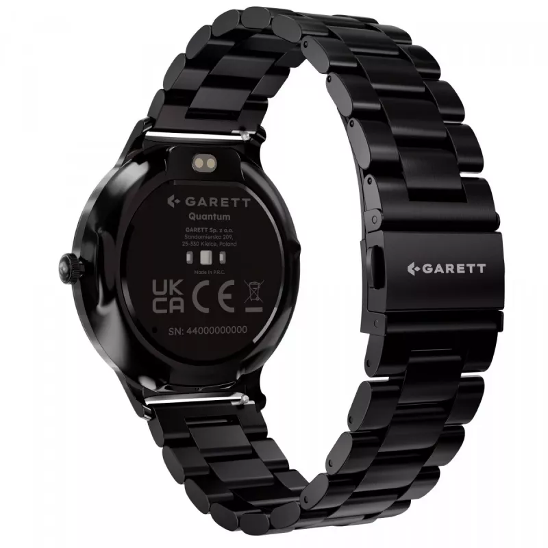 Smartwatch Garett Quantum – zwart roestvrij staal