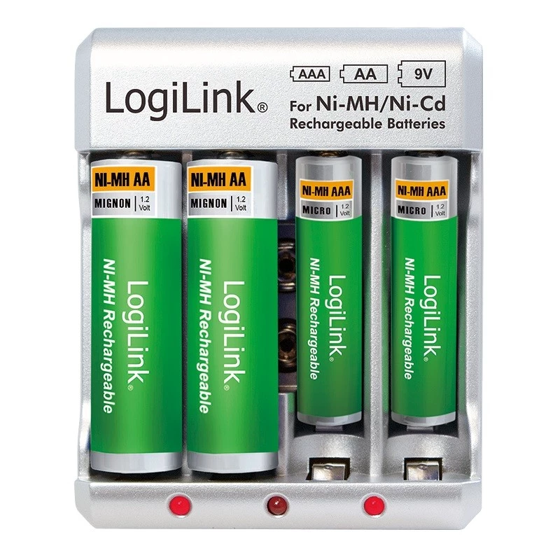Batterijlader voor Ni-MH / Ni-Cd AA / AAA / 9V