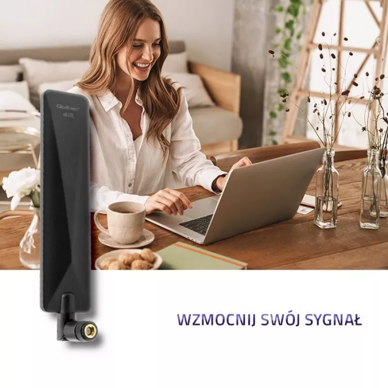 Qoltec 57018 4G LTE-antenne omnidirectioneel | 7dBi | binnen