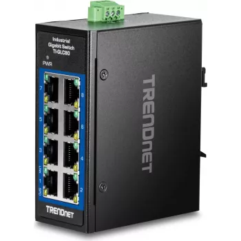 Trendnet 8-poorts industriële Gigabit DIN-rail mini-switch