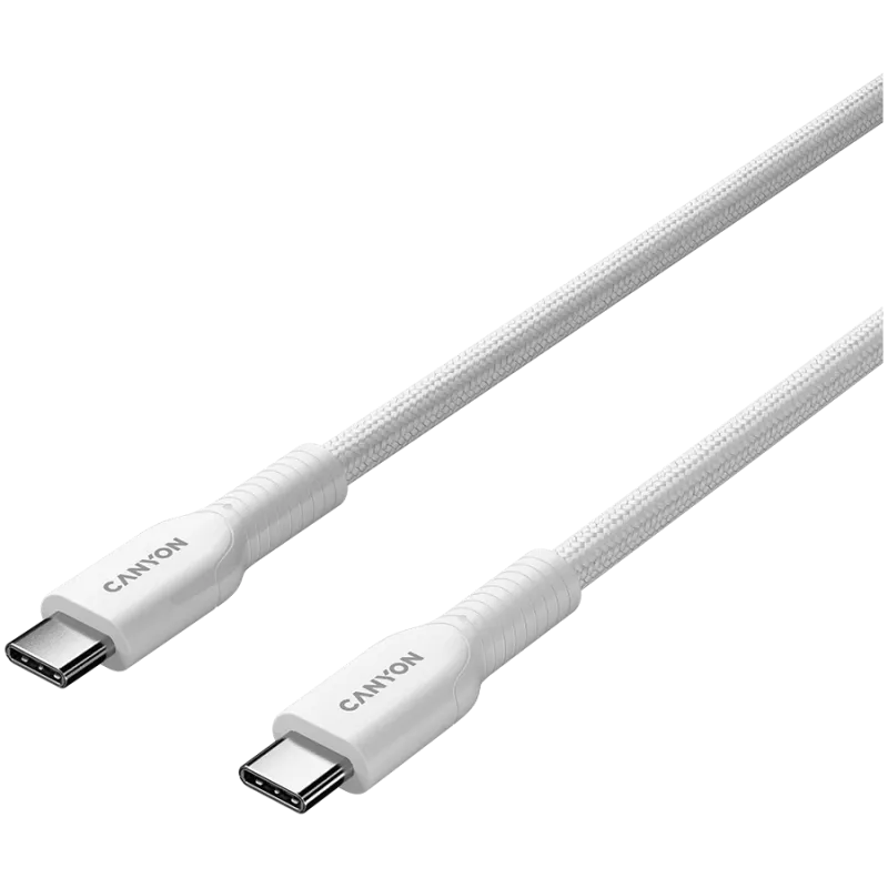 CANYON kabel OnWire 60CL C-C 60W COLOR gevlochten 1m wit