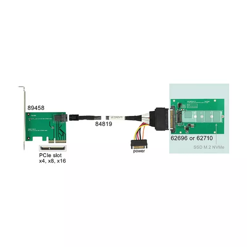 Interne M.2-adapter DeLOCK 62696