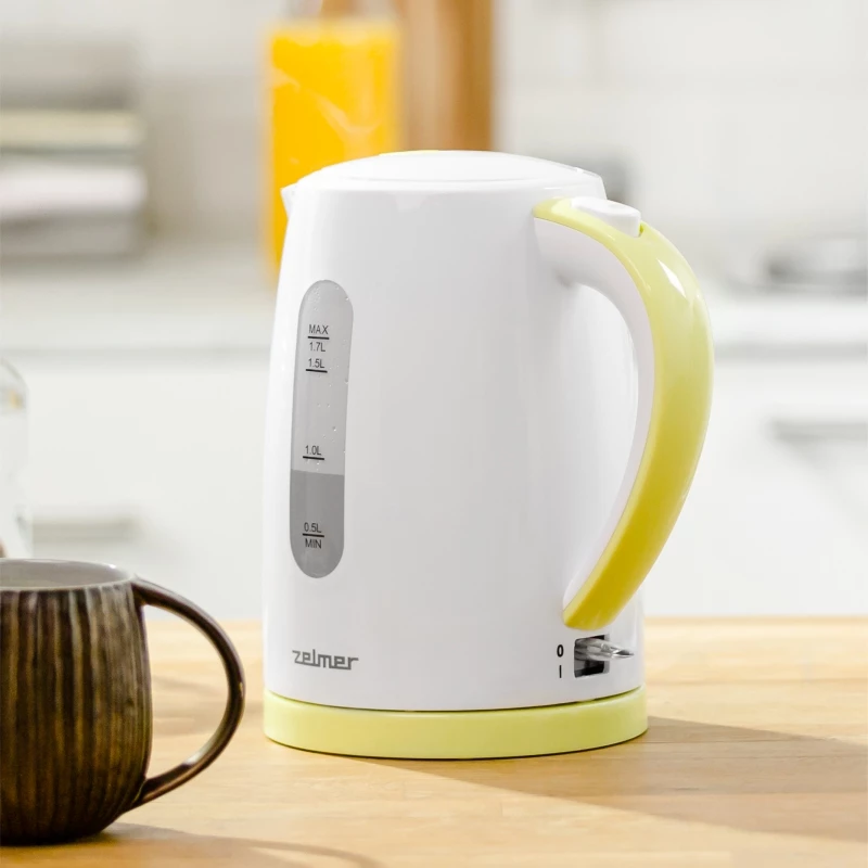 Waterkoker Zelmer 1,7 L 2200 W wit geel