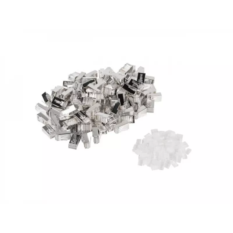 LANBERG RJ-45-stekker PLS-6000 Cat6 F/UTP transparant wit, 100-pack