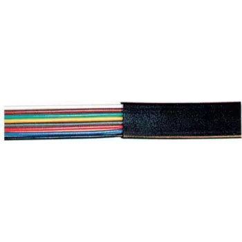 Platte telefoonkabel S/CONN 76109-50 50 m zwart